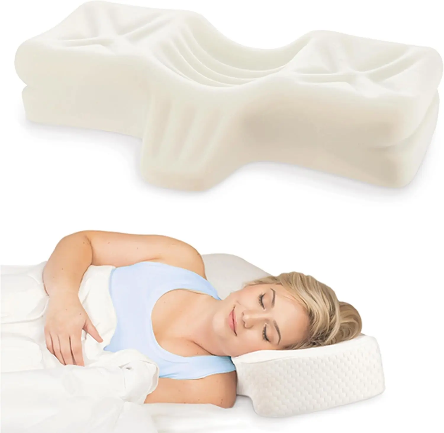Therapeutica Cervical Orthopedic Foam Pillow for Neck Support and Spinal Alignment - Ergonomic Design for Side & Back Sleepers
Therapeutica Cervical Orthopedic Foam Pillow for Neck Support and Spinal Alignment - Ergonomic Design for Side & Back Sleepers