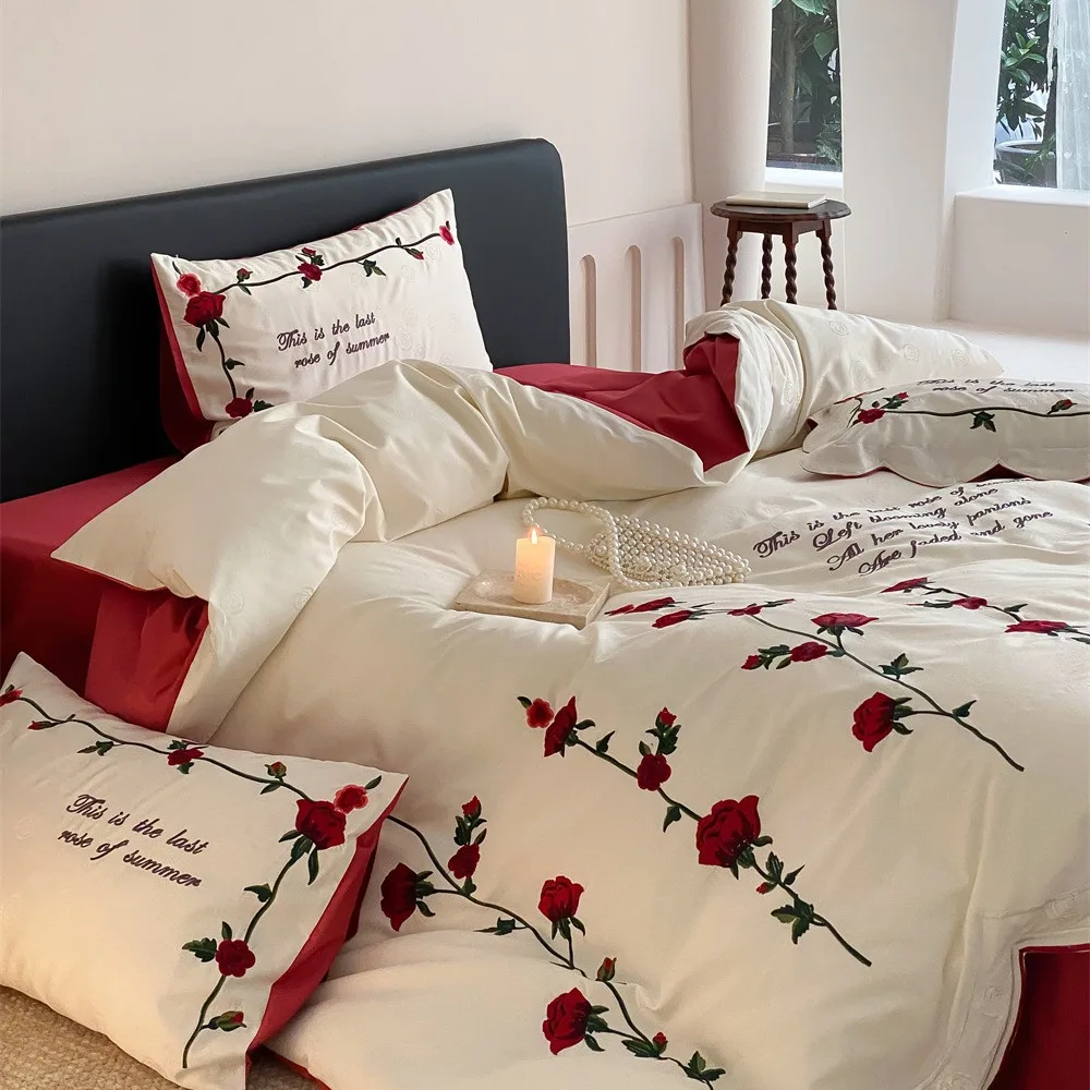 JC французская романтическая роза с вышивкой, австралийский хлопковый жаккардовый комплект из четырех предметов, хлопковое хлопковое пододеяльник, постельное белье
JC французская романтическая роза с вышивкой, австралийский хлопковый жаккардовый комплект из четырех предметов, хлопковое хлопковое пододеяльник, постельное белье