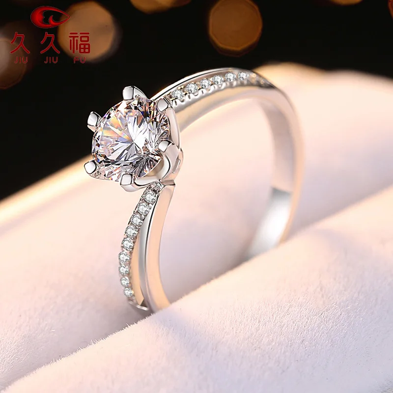 Unique Twisted Band Six-Claw Ring for Women, PT950 Platinum Inset 1 Carat Moissanite, high-end durable platinum ring.
Unique Twisted Band Six-Claw Ring for Women, PT950 Platinum Inset 1 Carat Moissanite, high-end durable platinum ring.