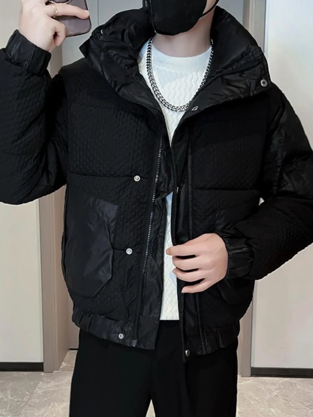 High-End Men's ort Thiened Cotton down Jaet Stand Collar Winter Warm Cold Proof Faion Brand Youth ular Outerwear
High-End Men's ort Thiened Cotton down Jaet Stand Collar Winter Warm Cold Proof Faion Brand Youth ular Outerwear