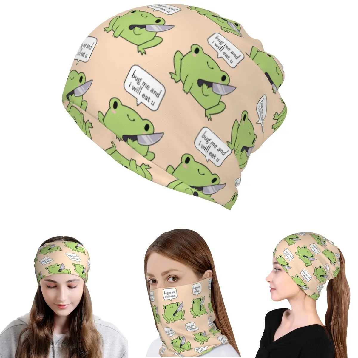 Cute Frog With A Knife Bandana Neck Gaiter Wrap Scarf Multi-use Headband Beanies Hat for Men Women Adult Washable
Cute Frog With A Knife Bandana Neck Gaiter Wrap Scarf Multi-use Headband Beanies Hat for Men Women Adult Washable