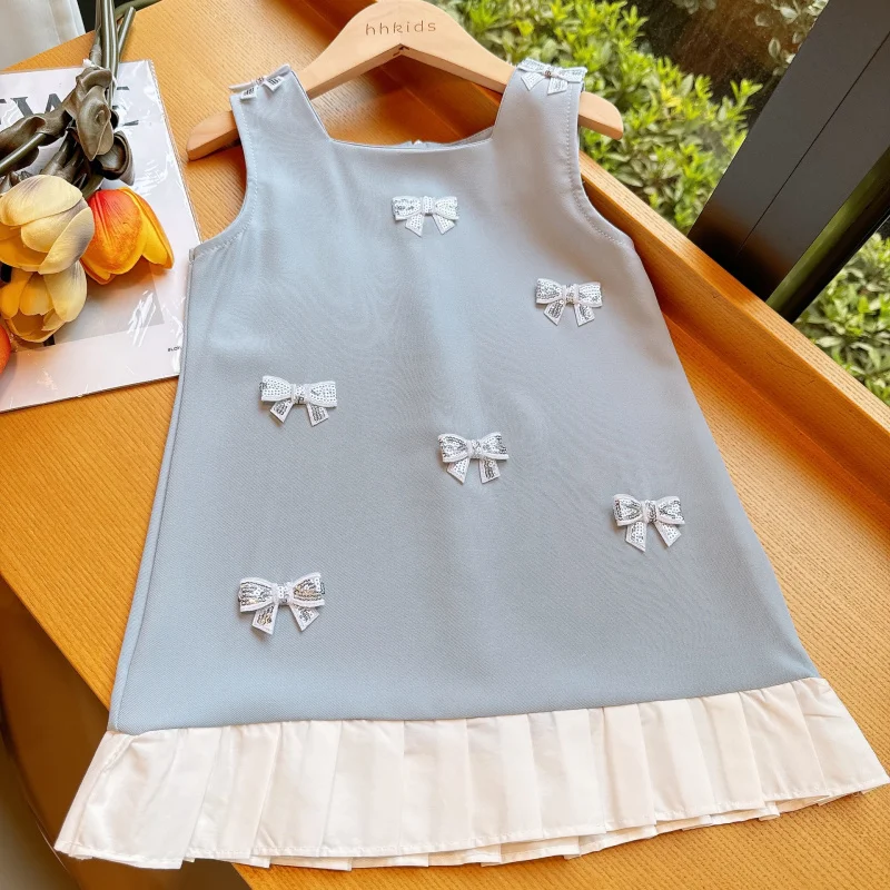 Girls' Bowknot Dress Summer Outfit2025New Style Girl's Sleeveless Vest Dress Princess Dress
Girls' Bowknot Dress Summer Outfit2025New Style Girl's Sleeveless Vest Dress Princess Dress
