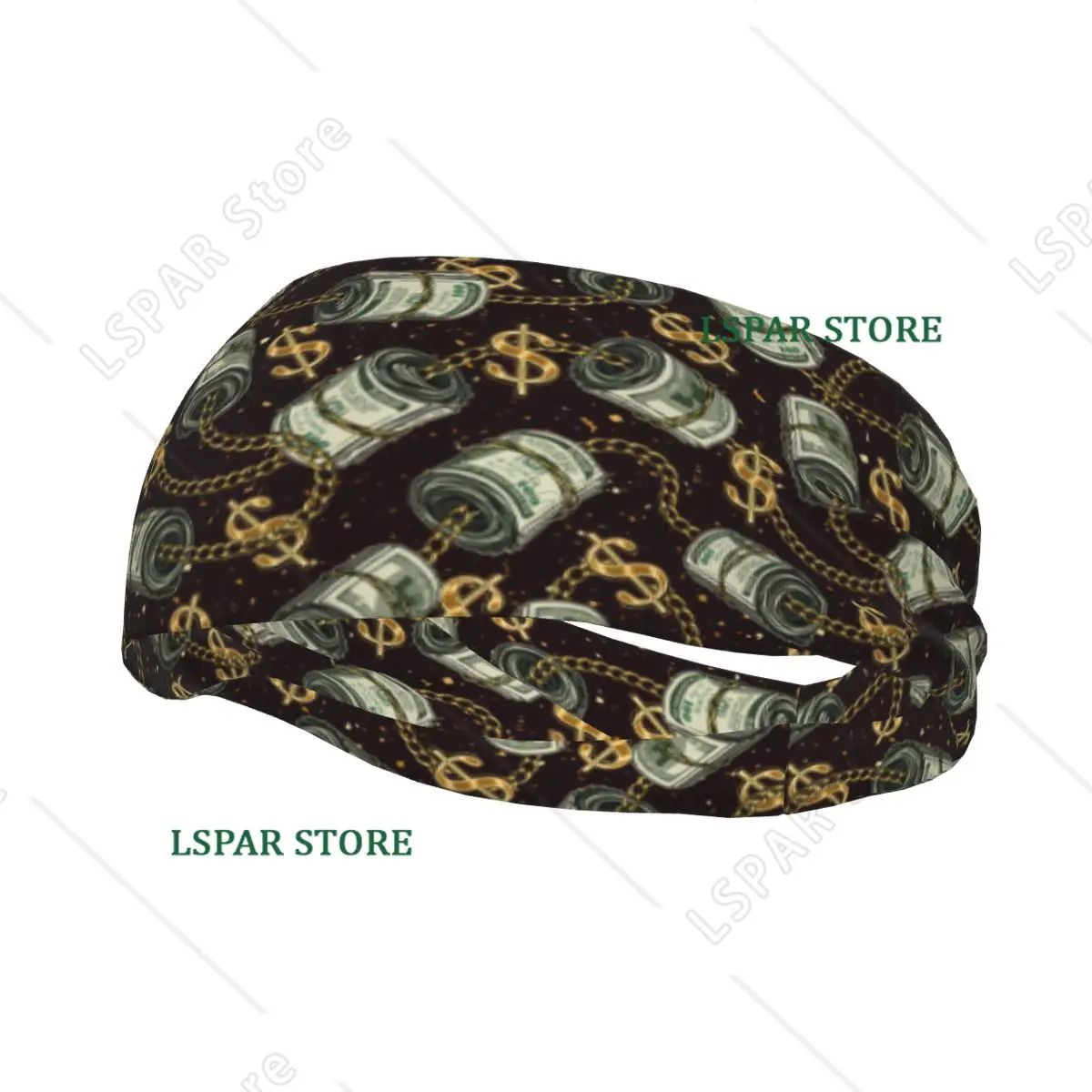 Sports Headband Portable Hair Band Rolls Of 100 Dollars Bills Gold Chains Hair Wrap Brace Running Exercising Sweatband
Sports Headband Portable Hair Band Rolls Of 100 Dollars Bills Gold Chains Hair Wrap Brace Running Exercising Sweatband