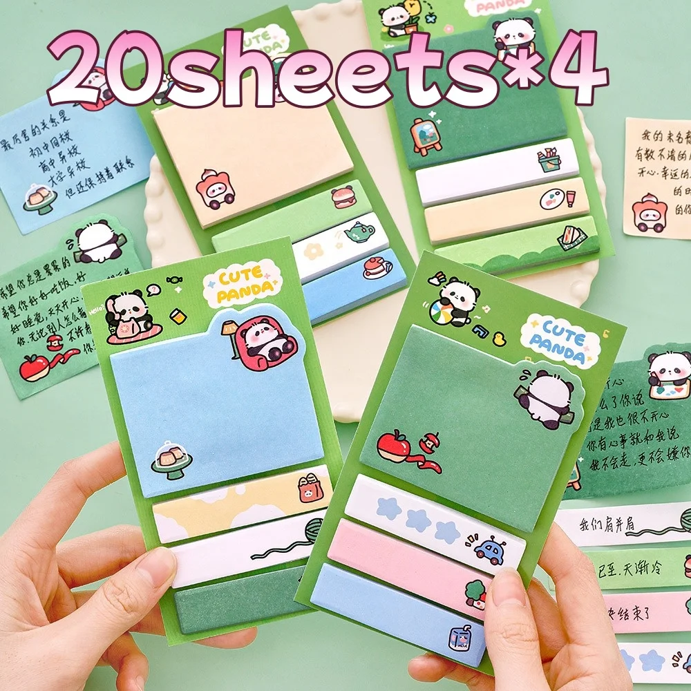 80/320sheets Cartoon Panda Sticky Notes Student Messages Index Stickers Cute Stationery Memo Pads
80/320sheets Cartoon Panda Sticky Notes Student Messages Index Stickers Cute Stationery Memo Pads