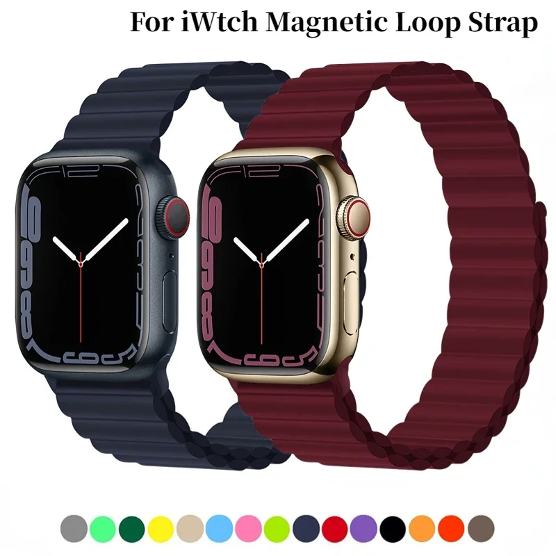 Ремешок силиконовый магнитный для Apple watch band 49 мм 45 мм 41 мм 44 мм 41 мм 40 мм, браслет для iWatch Ultra 8 7 6 5 4 3 SE
Ремешок силиконовый магнитный для Apple watch band 49 мм 45 мм 41 мм 44 мм 41 мм 40 мм, браслет для iWatch Ultra 8 7 6 5 4 3 SE