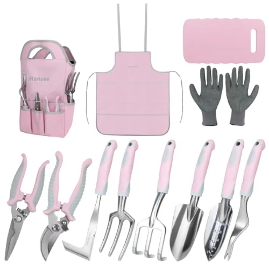 Garden Tool Sets 12 Pieces Aluminum Gardening Hand Tools with Non-Slip Handle Kneeling Pad Apron Gloves and Organizer Bag Lands
Garden Tool Sets 12 Pieces Aluminum Gardening Hand Tools with Non-Slip Handle Kneeling Pad Apron Gloves and Organizer Bag Lands