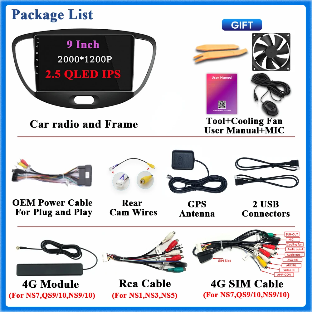 For Hyundai i10 2007 2008 2009 2010 - 2013 Car Radio Carplay GPS Navigation Android Auto Wifi No 2din Multimedia Player
For Hyundai i10 2007 2008 2009 2010 - 2013 Car Radio Carplay GPS Navigation Android Auto Wifi No 2din Multimedia Player