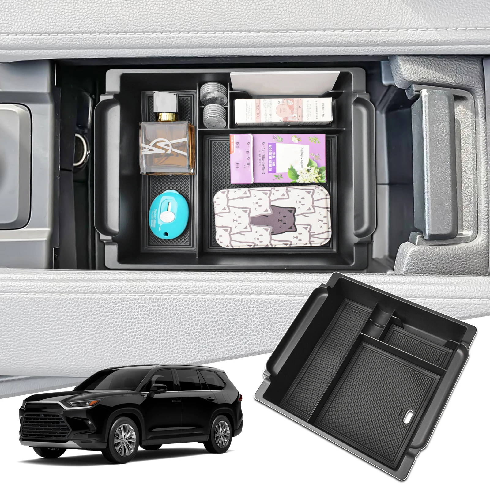 Center Console Organizer for 2024 Toyota Grand Highlander Armrest Box Storage Center Console Dashboard Tray Car ABS Accessories
Center Console Organizer for 2024 Toyota Grand Highlander Armrest Box Storage Center Console Dashboard Tray Car ABS Accessories