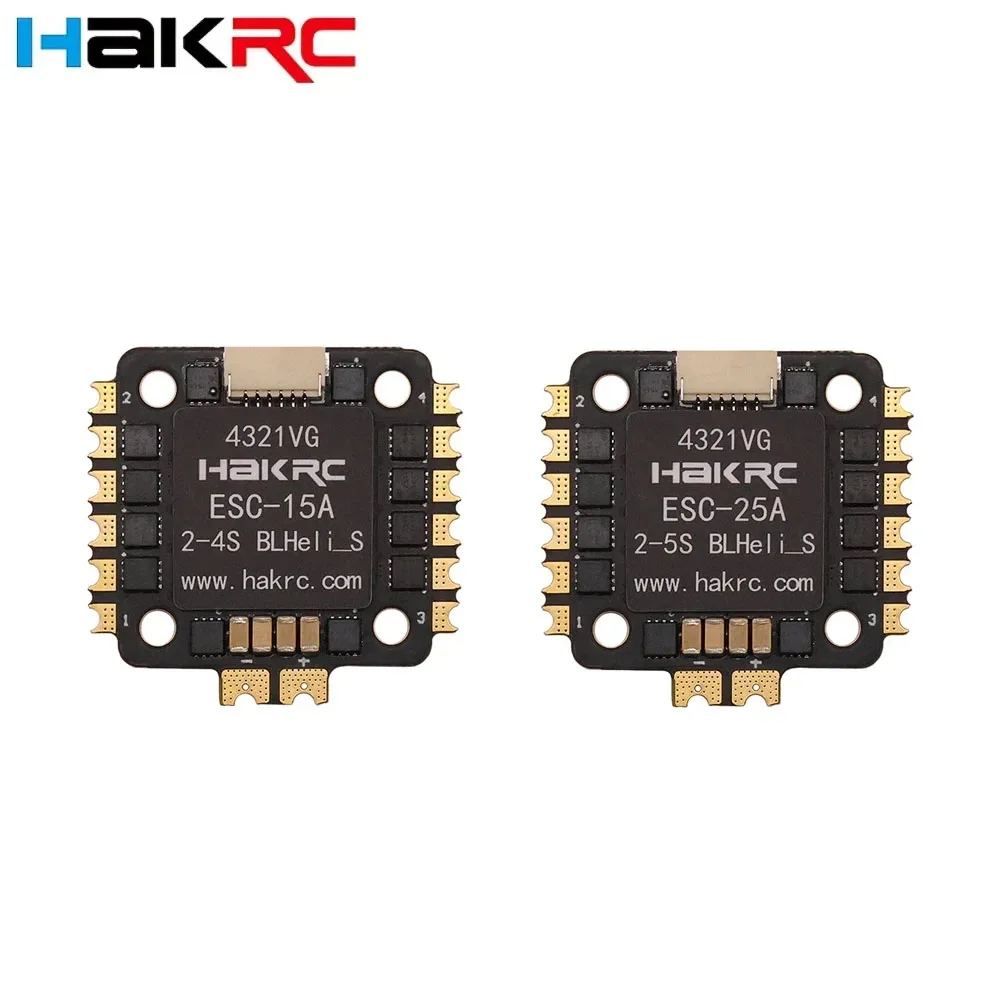 HAKRC Mini 15A / 25A BLHELI_S 4in1 Brushless ESC Support Dshot150/ 300/ 600 PWM Oneshot 2-5S Lipo 20x20mm for RC FPV Drone Parts
HAKRC Mini 15A / 25A BLHELI_S 4in1 Brushless ESC Support Dshot150/ 300/ 600 PWM Oneshot 2-5S Lipo 20x20mm for RC FPV Drone Parts