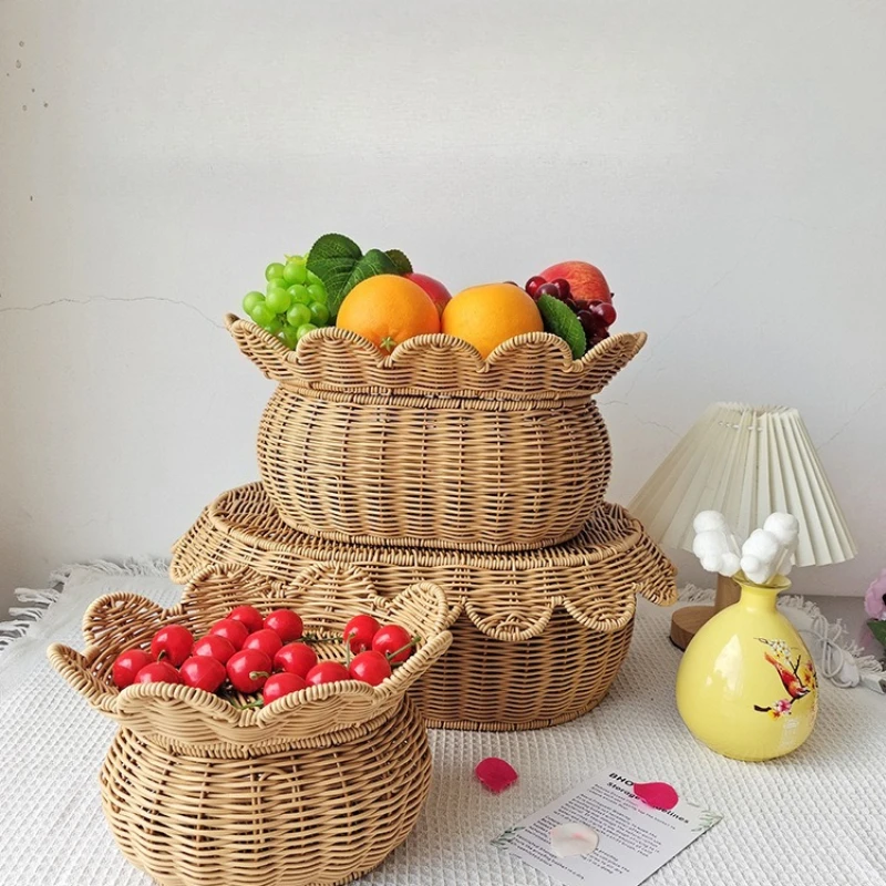 Chinese Style Minimalist Oval Woven Storage Basket Creative Art Living Room Bedroom Kitchen Fruit Basket with Lid
Chinese Style Minimalist Oval Woven Storage Basket Creative Art Living Room Bedroom Kitchen Fruit Basket with Lid