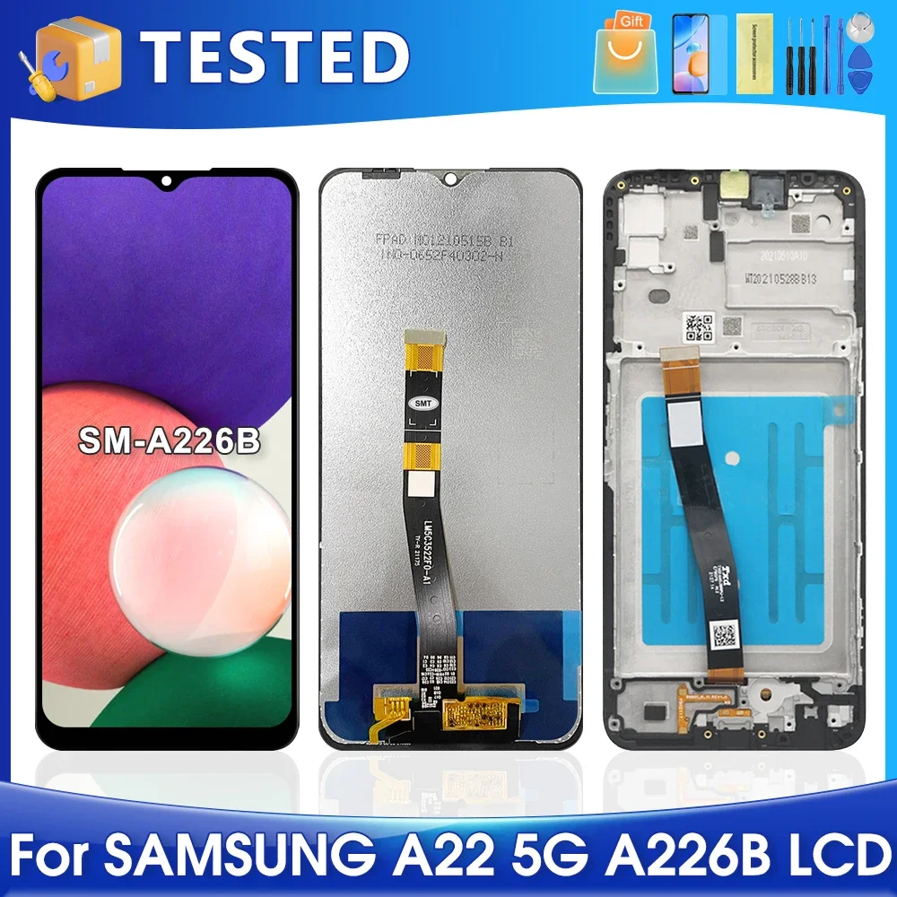 6.6''A22 5G For Samsung A226B A226B/DS A226BR A226BR/N A226L SC-56B LCD Display Touch Screen Digitizer Assembly Replacement
6.6''A22 5G For Samsung A226B A226B/DS A226BR A226BR/N A226L SC-56B LCD Display Touch Screen Digitizer Assembly Replacement