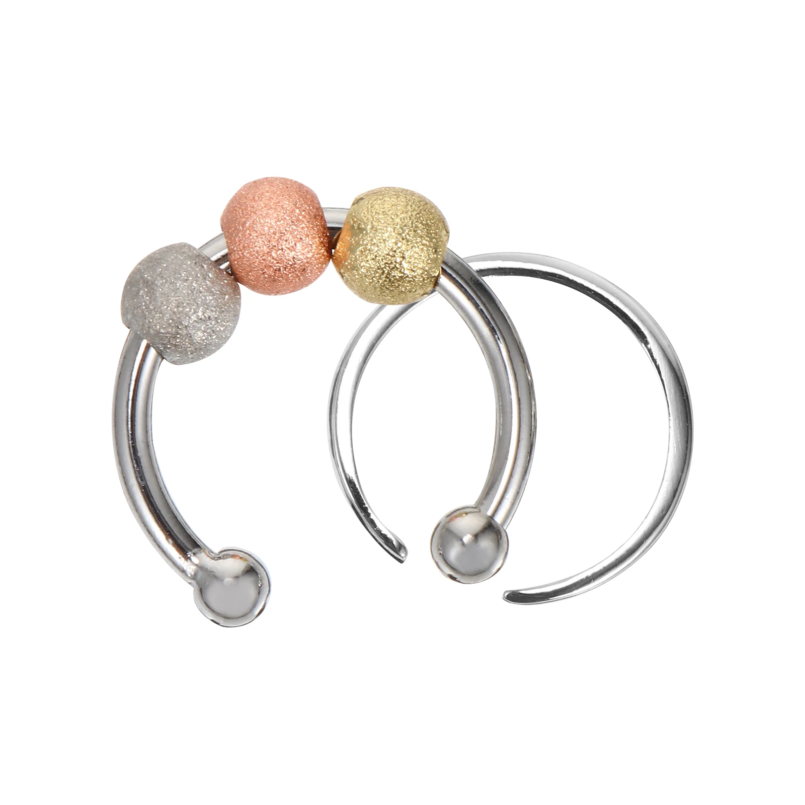 2 Pcs Relief Set Shiny Adjustable Rotating Rings Rotating Beads Fidget Relief Rings Women Jewelries Toy
2 Pcs Relief Set Shiny Adjustable Rotating Rings Rotating Beads Fidget Relief Rings Women Jewelries Toy