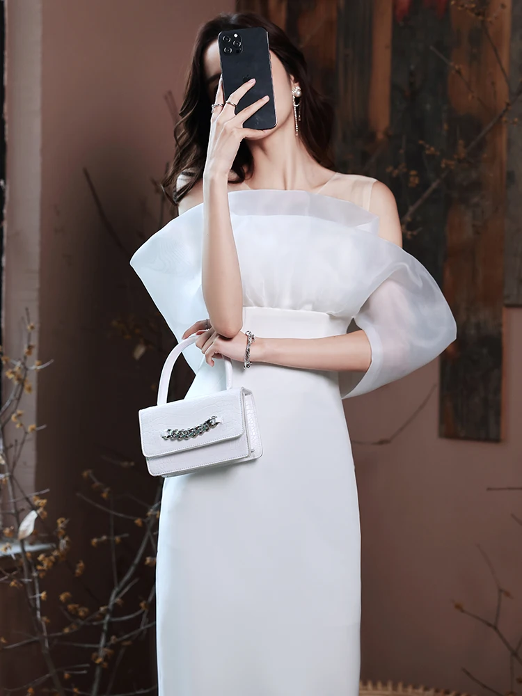 Ele White Evening Dr Women's Host ort Formal Gown Korean Sle mid Waist Zipper Long Skirt for Wedding Par Perform...
Ele White Evening Dr Women's Host ort Formal Gown Korean Sle mid Waist Zipper Long Skirt for Wedding Par Perform...