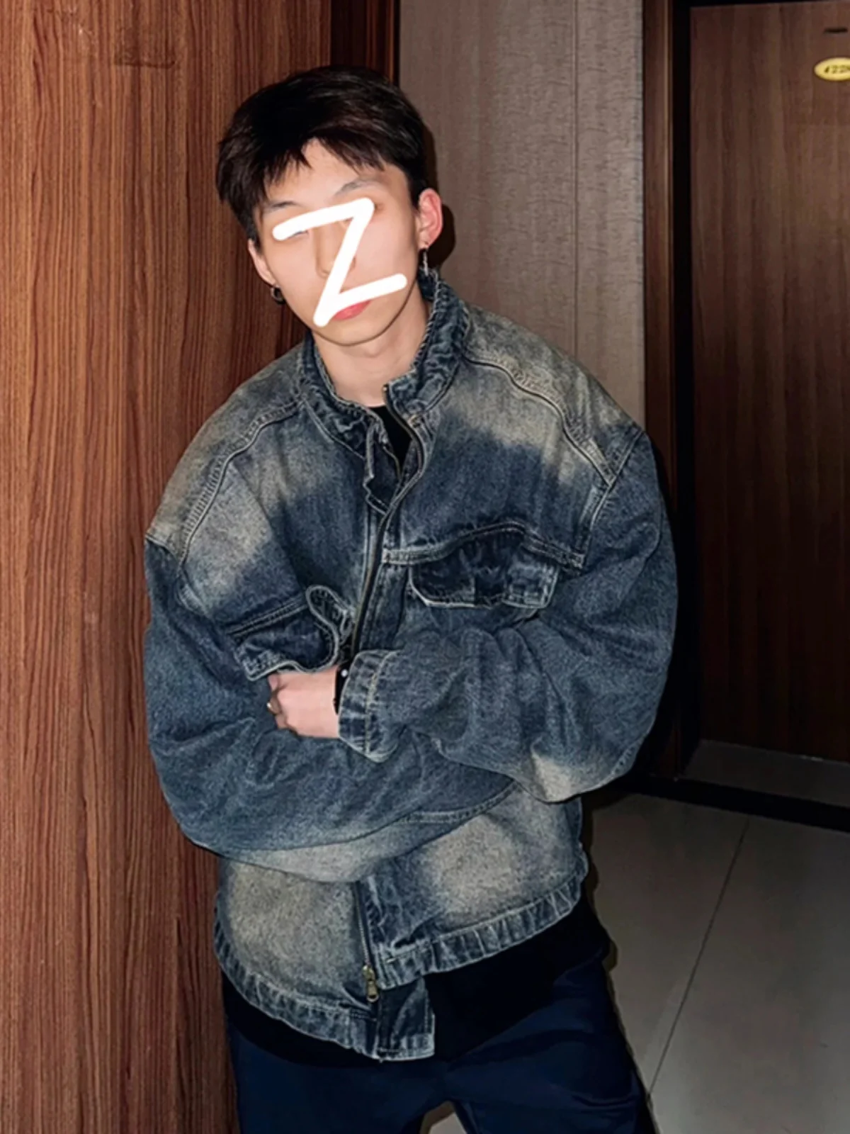 Retro American Washed Denim Jacket Men's Spring Autumn Large Pocket Workwear Jacket Trendy Loose Fit Long Sleeve Zipper
Retro American Washed Denim Jacket Men's Spring Autumn Large Pocket Workwear Jacket Trendy Loose Fit Long Sleeve Zipper