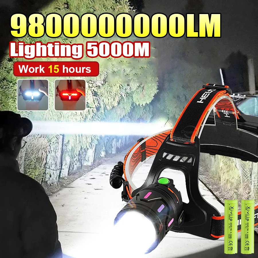 2026 NEW 9800000LM High Powerful LED Head Light Ultra Bright Headlamp Long Range 5000M Rechargeable Head Torch Fishing Lantern
2026 NEW 9800000LM High Powerful LED Head Light Ultra Bright Headlamp Long Range 5000M Rechargeable Head Torch Fishing Lantern