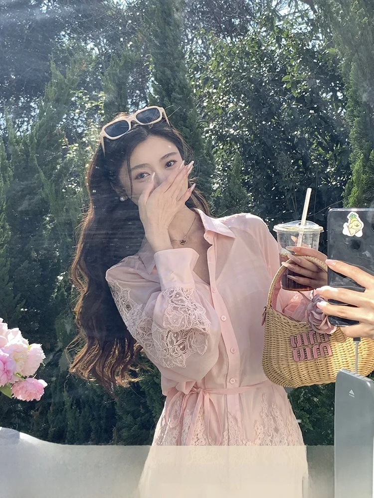 No Errors French Holiday Lace Patchwork irt Ele Sle Long Sve One-oulder Thin Fabric Pure Color Summer New...
No Errors French Holiday Lace Patchwork irt Ele Sle Long Sve One-oulder Thin Fabric Pure Color Summer New...