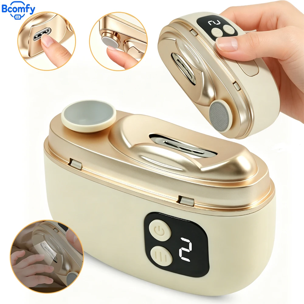 Electric Nail Clipper Cutter with LED Light Automatic Nail Grinder Manicure Tools 2In1 Portable Nails File Trimmer for Nail Care
Electric Nail Clipper Cutter with LED Light Automatic Nail Grinder Manicure Tools 2In1 Portable Nails File Trimmer for Nail Care