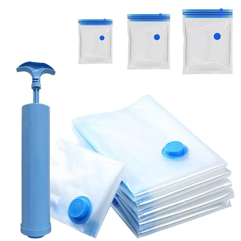 10pcs Travel Vacuum Bags Travel Roll-Up Compression Bags Reusable Vacuum Storage Bag With Manual Air Pump For Blanket Cloth
10pcs Travel Vacuum Bags Travel Roll-Up Compression Bags Reusable Vacuum Storage Bag With Manual Air Pump For Blanket Cloth