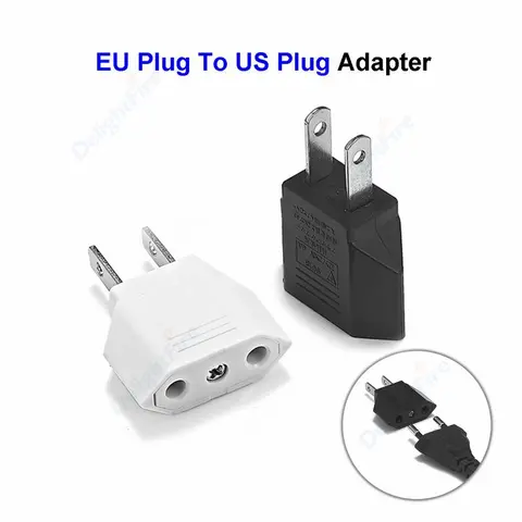 Adapter wtyczki amerykańskiej Euro EU do gniazda US Konwerter zasilania europejskiego do amerykańskiego Meksyk Kanada Chiny Adaptery podróżne Gniazdo elektryczne