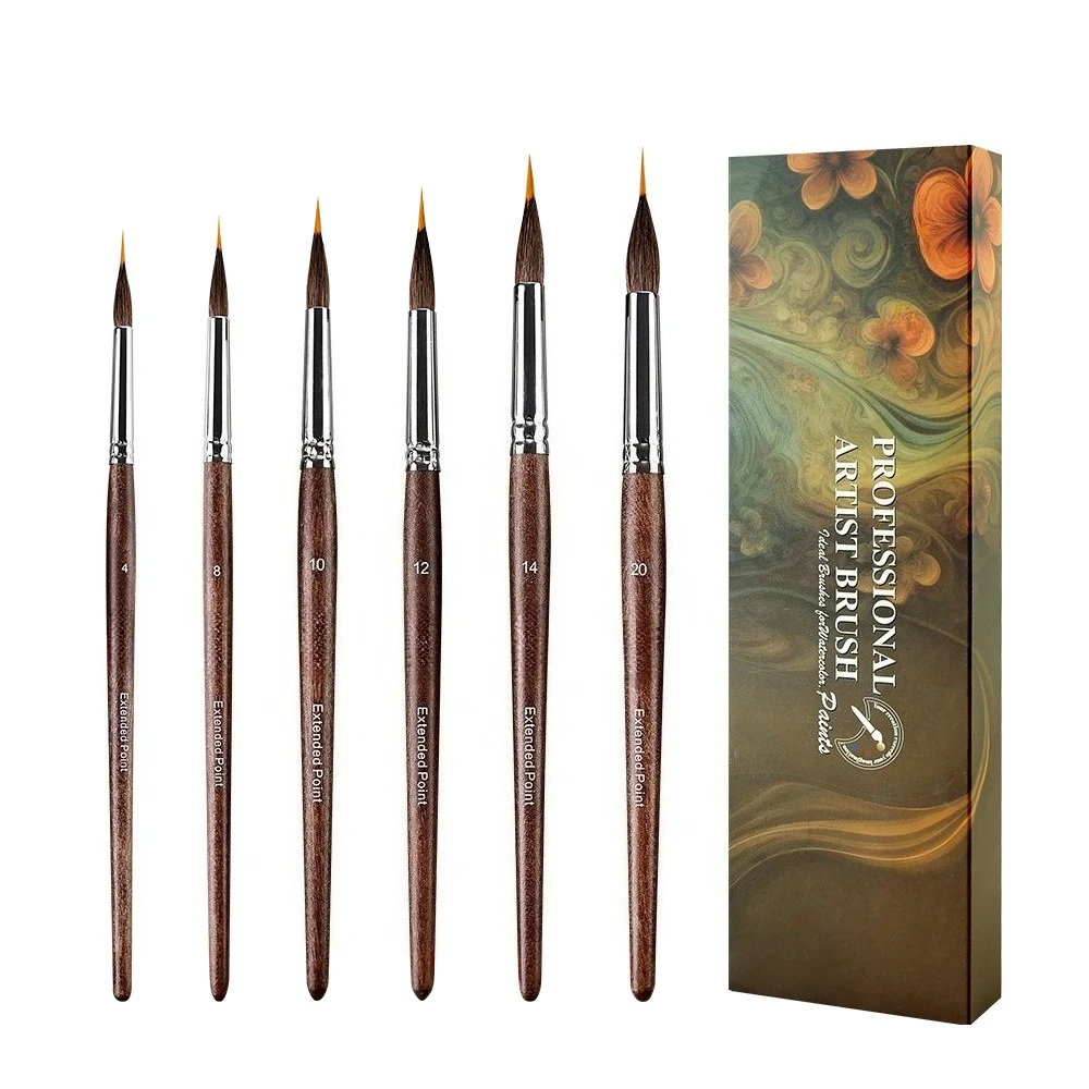 6 Pieces Watercolor Gouveren Set Artist of Animal Hair Nylon Double Mixed Petal Shaped Brush Gouache Art Painting Brush Supply
6 Pieces Watercolor Gouveren Set Artist of Animal Hair Nylon Double Mixed Petal Shaped Brush Gouache Art Painting Brush Supply