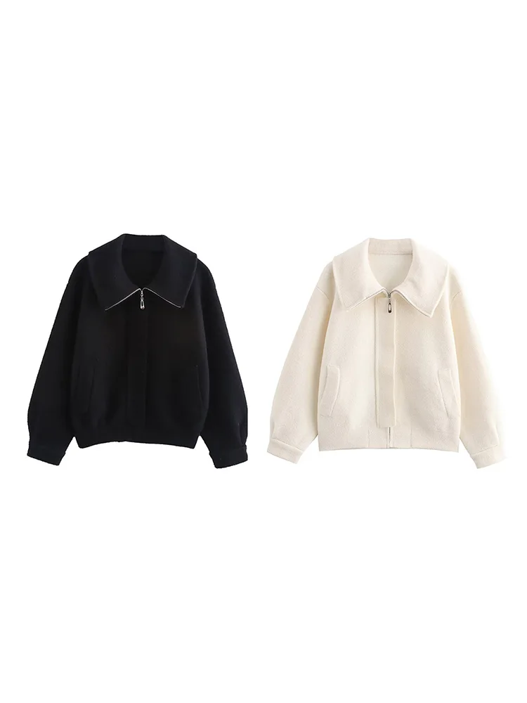 Women's clothing 2024 winter European and American style fashion temperament lapel jacket zipper sweater coat
Women's clothing 2024 winter European and American style fashion temperament lapel jacket zipper sweater coat