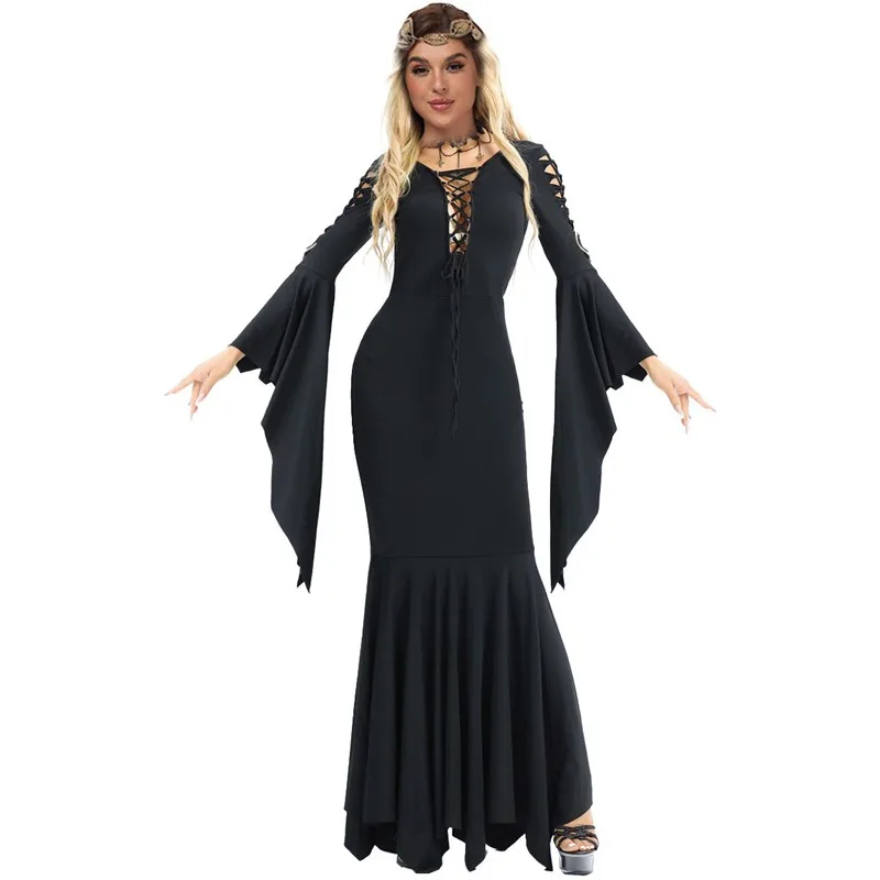 Gothic Women's Witch Costume Dress Bat Print Halloween Performance Clothing Female Cosplay Outfit Stage Performance A...
Gothic Women's Witch Costume Dress Bat Print Halloween Performance Clothing Female Cosplay Outfit Stage Performance A...