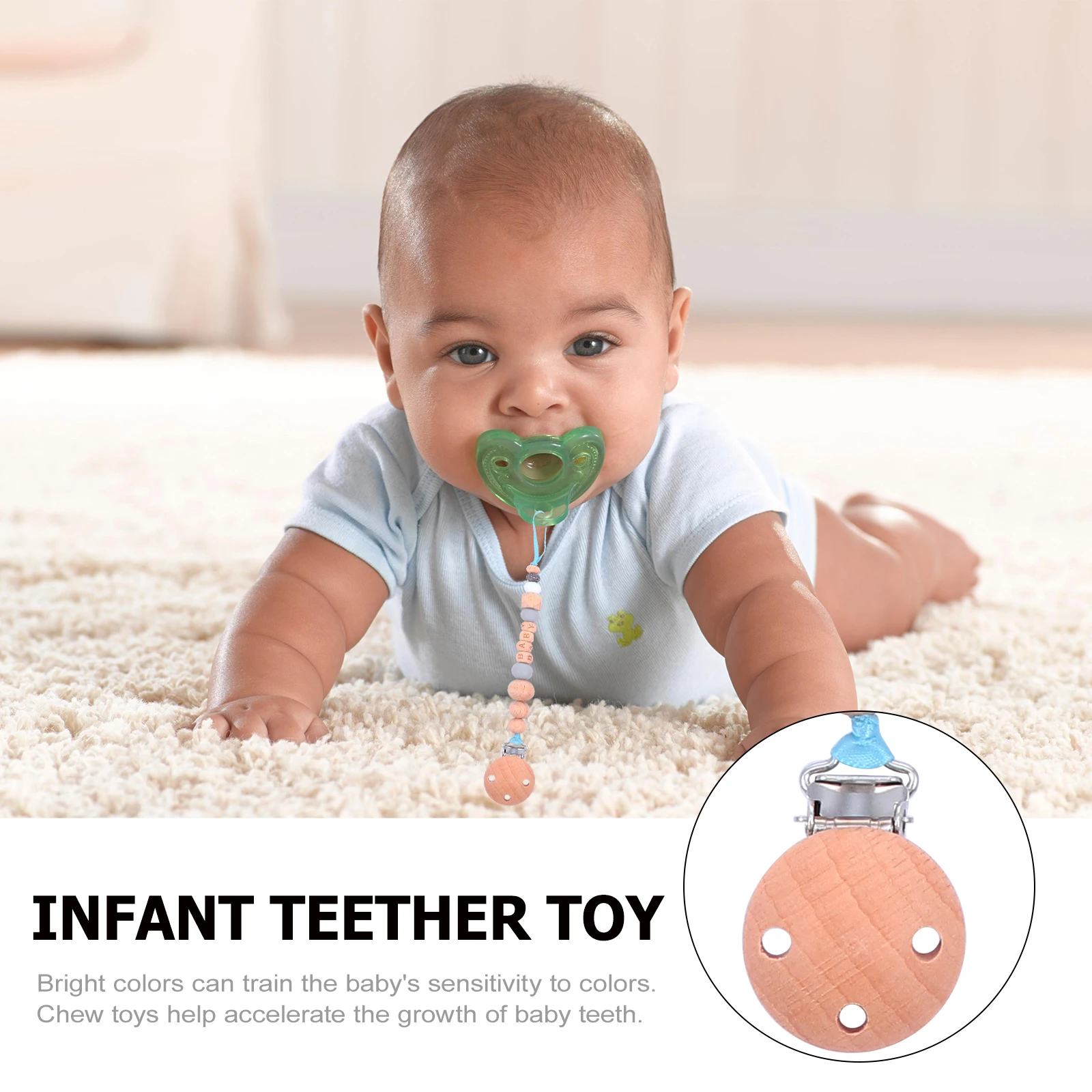 2pcs Pacifier Holder Pacifier Clip Teething Clip Baby Soother Leash Soft Silicone Teething Pendant Baby Supplies
2pcs Pacifier Holder Pacifier Clip Teething Clip Baby Soother Leash Soft Silicone Teething Pendant Baby Supplies