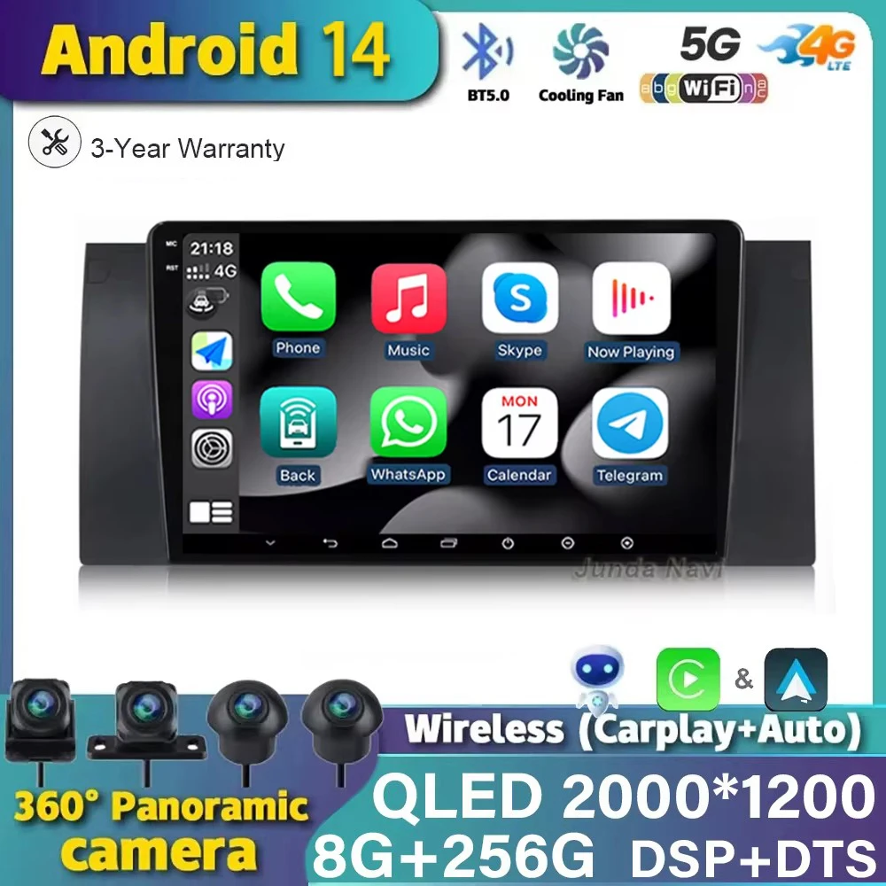 Android 14 Auto Car Radio For BMW X5 E39 E53 1999 - 2006 Multimedia Video Player Navigation GPS Intelligent System Split Screen
Android 14 Auto Car Radio For BMW X5 E39 E53 1999 - 2006 Multimedia Video Player Navigation GPS Intelligent System Split Screen