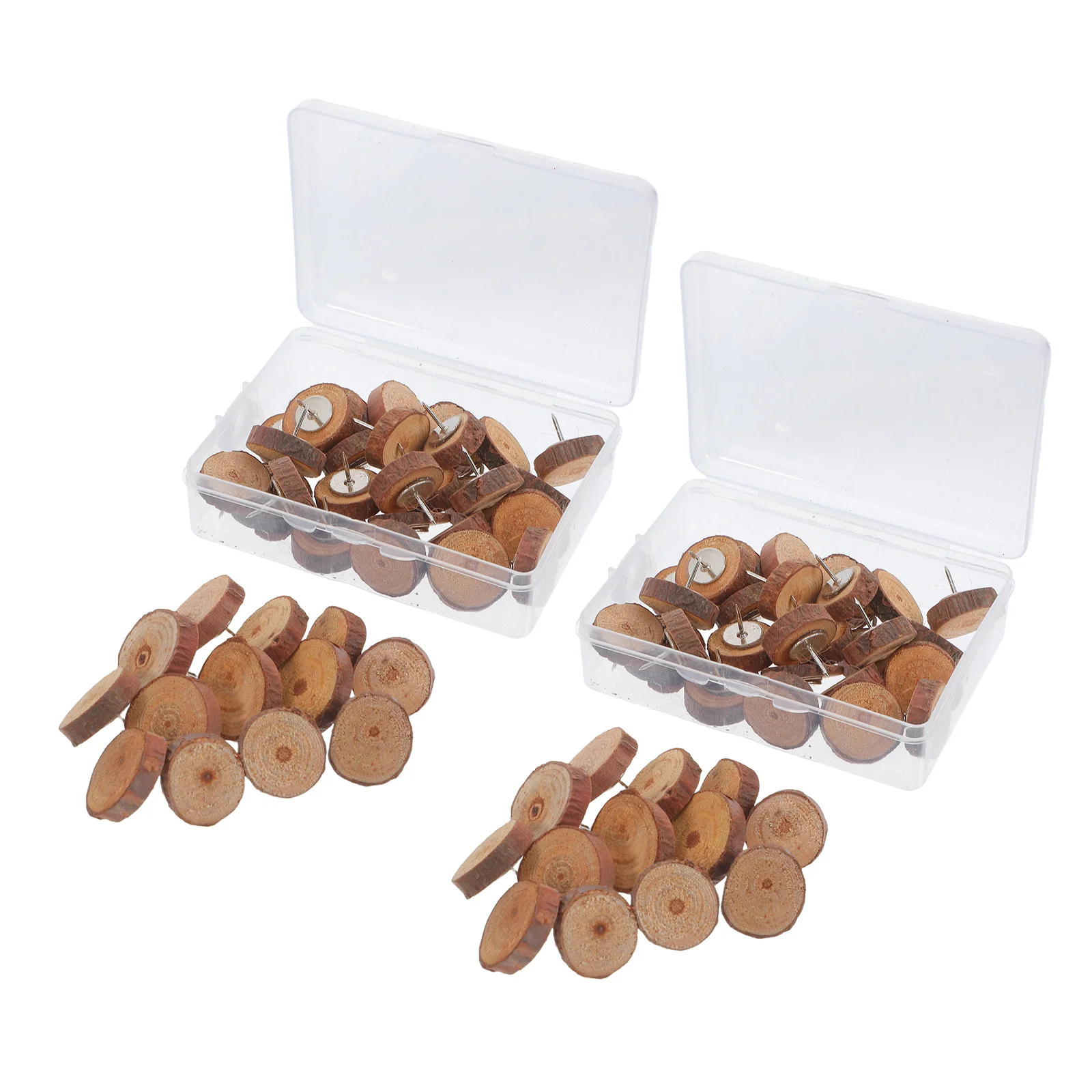 80Pcs Wooden Push Pins Flat Head Thumbtacks Decorative Round Head Pins for Cork Boards Notice Boards Photo Hanging Map Marking
80Pcs Wooden Push Pins Flat Head Thumbtacks Decorative Round Head Pins for Cork Boards Notice Boards Photo Hanging Map Marking