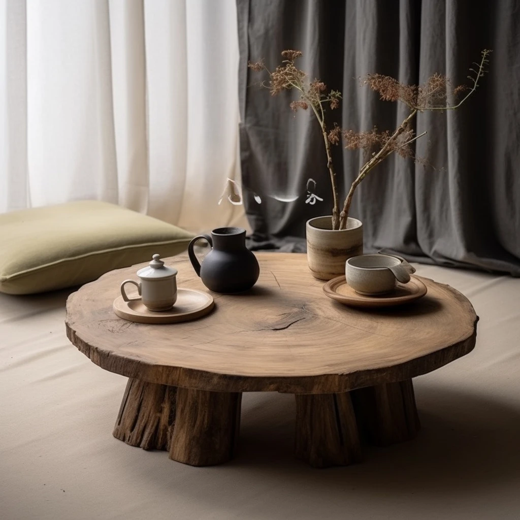 Wabi Sandy Wind Solid Wood Coffee Table Log Round Small Apartment Living Room
Wabi Sandy Wind Solid Wood Coffee Table Log Round Small Apartment Living Room