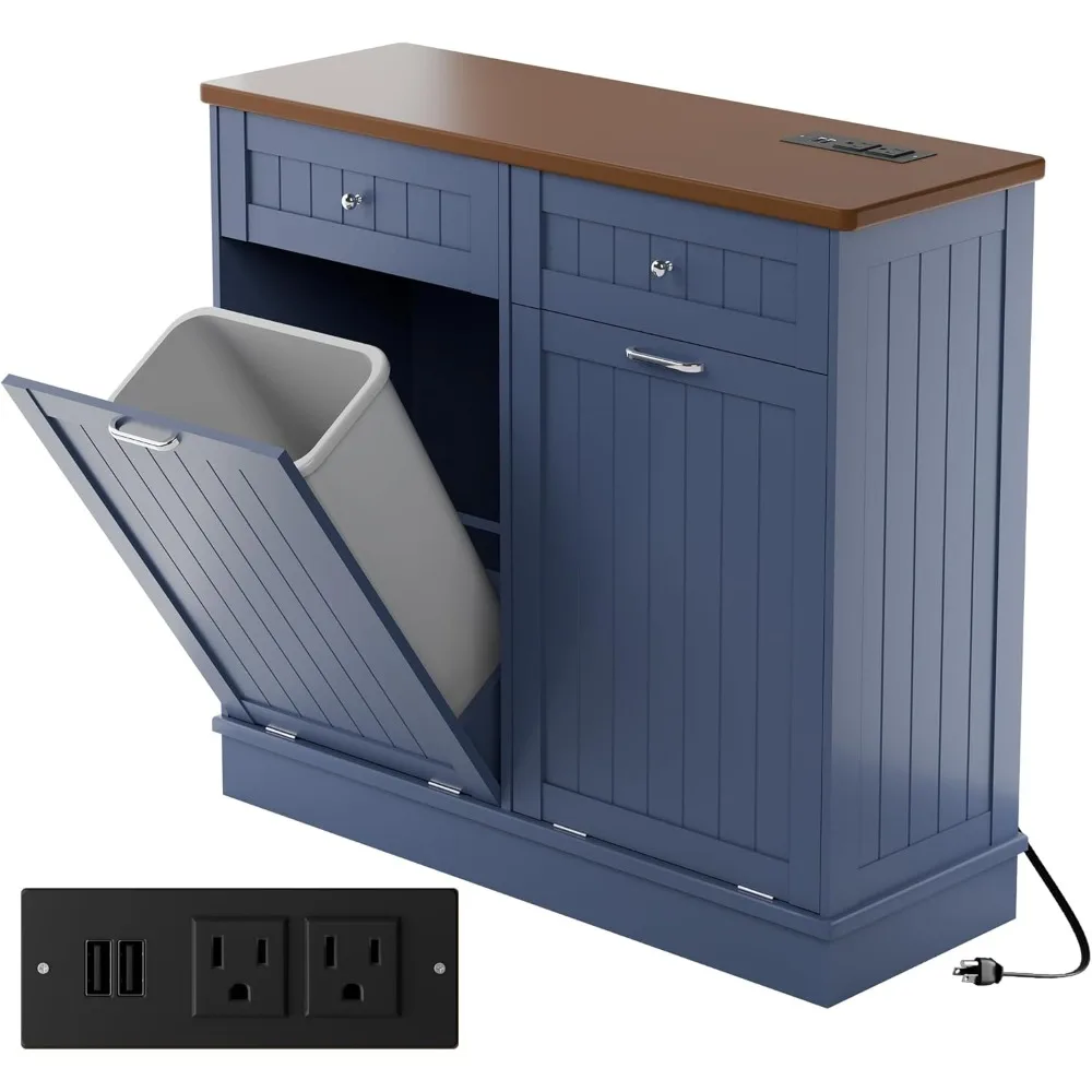 DoubleTilt Out Trash Cabinet with Power Outlet, 10 Gallon Trash Cabinet with Storage,Pet Proof Trash Can for Kitchen,Living Room
DoubleTilt Out Trash Cabinet with Power Outlet, 10 Gallon Trash Cabinet with Storage,Pet Proof Trash Can for Kitchen,Living Room