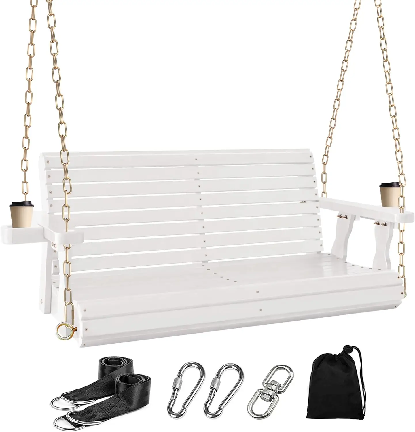 4FT Wooden Porch Swing w/Cupholders,Heavy Duty 800LBS Outdoor Swing Bench w/Chains,Patio Roll Back Swing Chair Bench
4FT Wooden Porch Swing w/Cupholders,Heavy Duty 800LBS Outdoor Swing Bench w/Chains,Patio Roll Back Swing Chair Bench