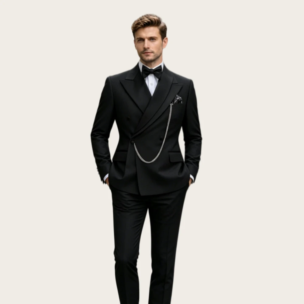 Black Wedding Men's Suits 2 Pieces Single Breasted Peaked Shawl Lapel Tuxedo Prom Slim Fit Groom Blazer Jacket+Pants Customized
Black Wedding Men's Suits 2 Pieces Single Breasted Peaked Shawl Lapel Tuxedo Prom Slim Fit Groom Blazer Jacket+Pants Customized
