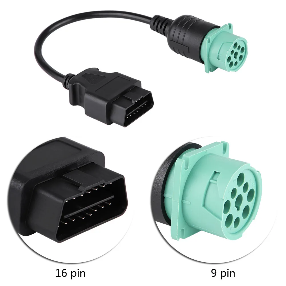 Mr.Tough 9 Pin to 16 Pin for Cummins Diagnostic Cable Adapter OBD2 Interface Scanner
Mr.Tough 9 Pin to 16 Pin for Cummins Diagnostic Cable Adapter OBD2 Interface Scanner