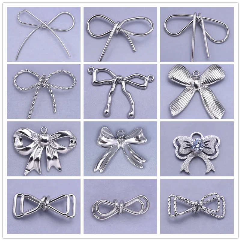 6pcs/Lot Popular Stainless Steel Charm Bow Necklace Pendant Diy Men Women's Party Personalized Jewelry Pendant Material Gifts
6pcs/Lot Popular Stainless Steel Charm Bow Necklace Pendant Diy Men Women's Party Personalized Jewelry Pendant Material Gifts
