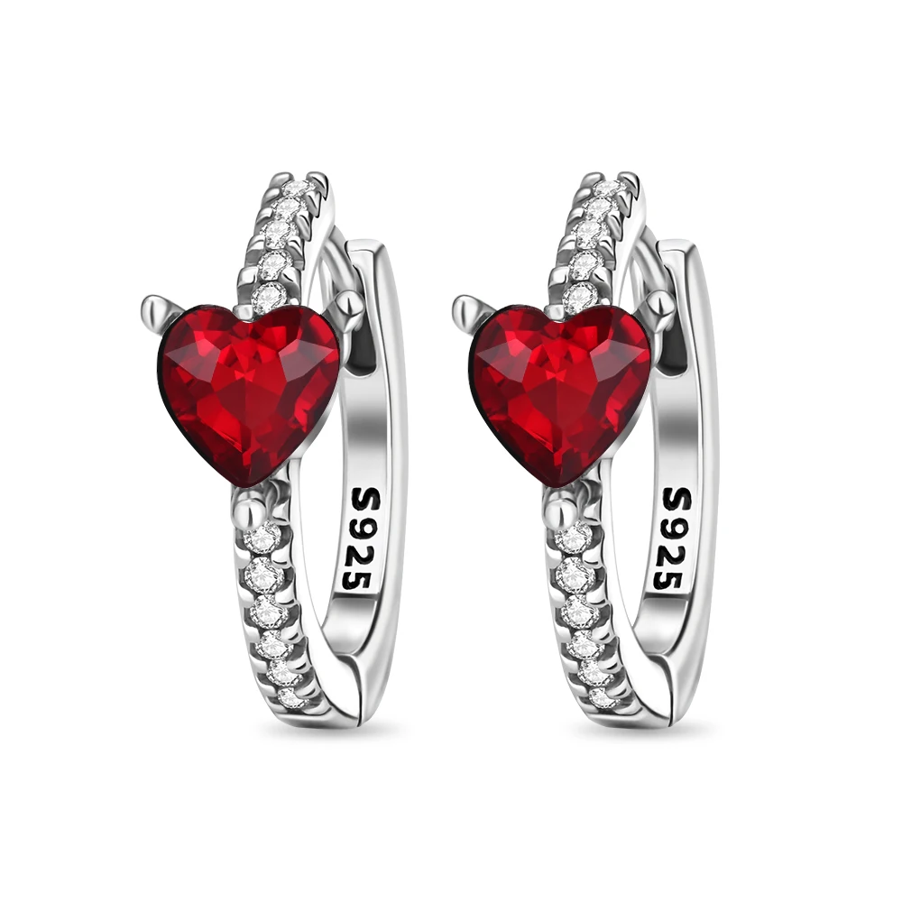 925 Sterling Silver Hoop Earrings for Women Eternal Love Romantic Heart-shaped Jewelry Gift
925 Sterling Silver Hoop Earrings for Women Eternal Love Romantic Heart-shaped Jewelry Gift