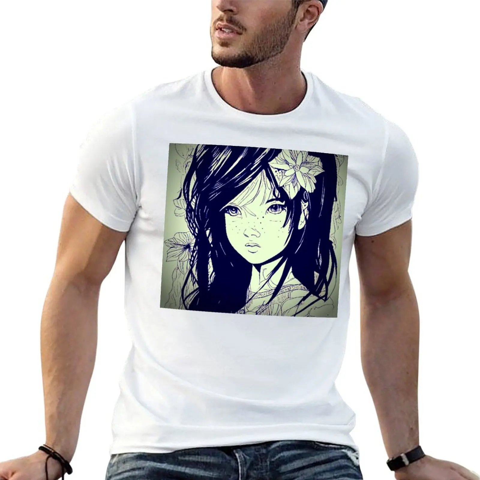 Anime girl coloring page T-Shirt t shirts with prints man t shirts cotton T-Shirt
Anime girl coloring page T-Shirt t shirts with prints man t shirts cotton T-Shirt