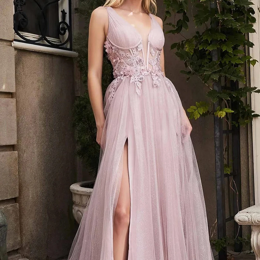 Customized Exquisite Spaghetti Straps Pleats Flowers Crystal Evening Dress Graceful Organza Front Slit Pink Robe de soirée
Customized Exquisite Spaghetti Straps Pleats Flowers Crystal Evening Dress Graceful Organza Front Slit Pink Robe de soirée