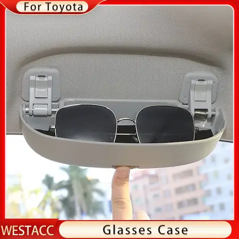 Étui à lunettes de soleil ABS pour voiture, porte-lunettes pour Toyota Camry Highlander RAV4 CHR CorTrustYadditif, boîte de rangement pour lunettes, accessoires