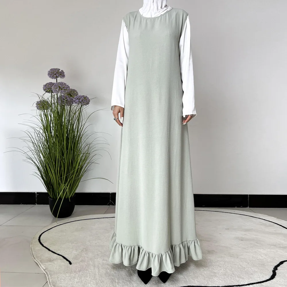 Eid Djellaba Muslim Plain Abayas for Women Sleeveless Maxi Dress Under Kaftan Ramadan Islam Clothing Robe Turkey Caftan Casual
Eid Djellaba Muslim Plain Abayas for Women Sleeveless Maxi Dress Under Kaftan Ramadan Islam Clothing Robe Turkey Caftan Casual