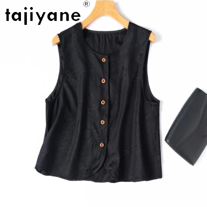 TAJIYANE 100% Natural Mulberry Silk Tank Top Women Supn Silk Black Vest Casual Sleeveless Summer Tops Woman Clothes кроп топ
TAJIYANE 100% Natural Mulberry Silk Tank Top Women Supn Silk Black Vest Casual Sleeveless Summer Tops Woman Clothes кроп топ