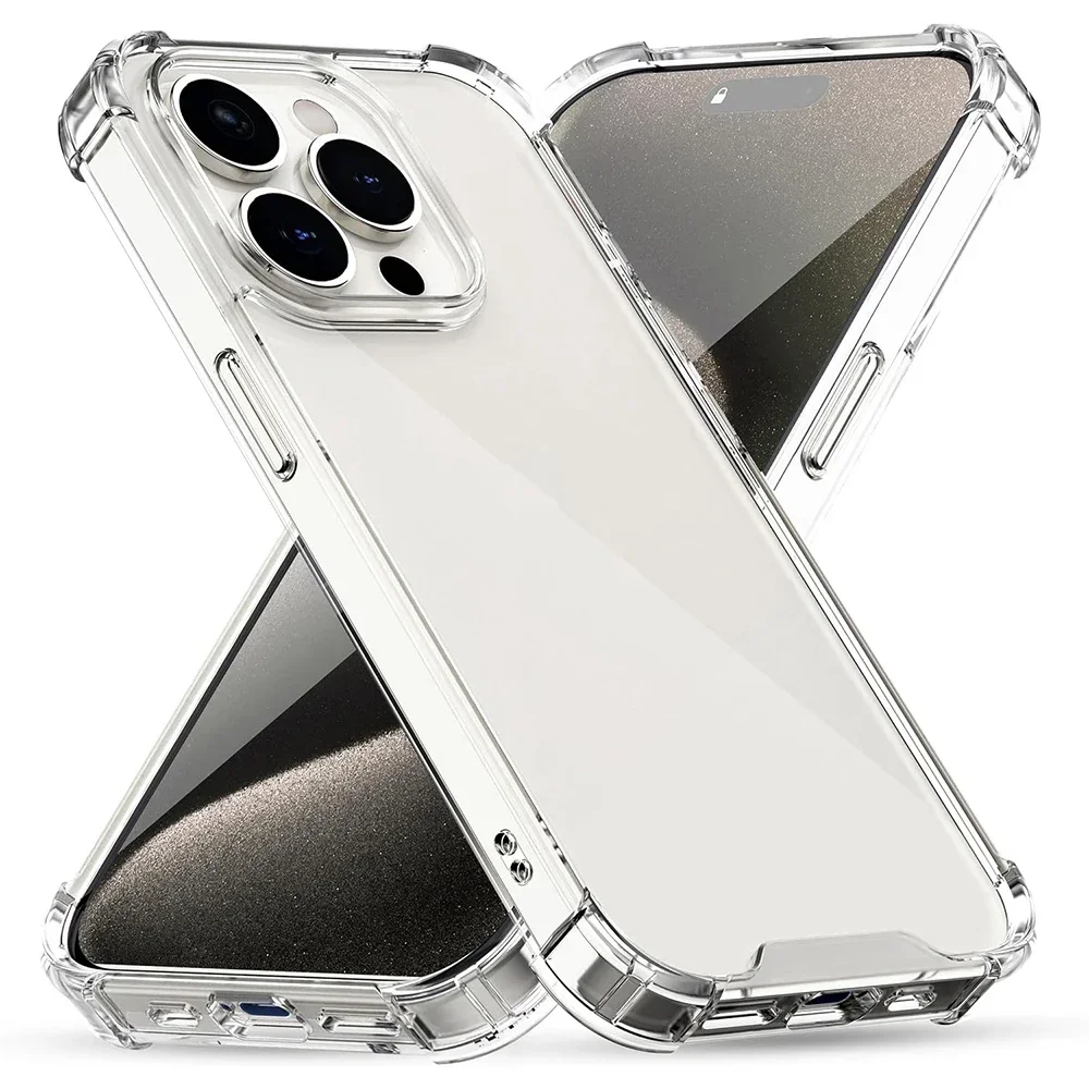 Shockproof Hybrid Clear Hard PC Case For iPhone 15 14 Plus 13 Mini Pro Max Ultra Thin Silicone Soft Shell Transparent Back Cover
Shockproof Hybrid Clear Hard PC Case For iPhone 15 14 Plus 13 Mini Pro Max Ultra Thin Silicone Soft Shell Transparent Back Cover