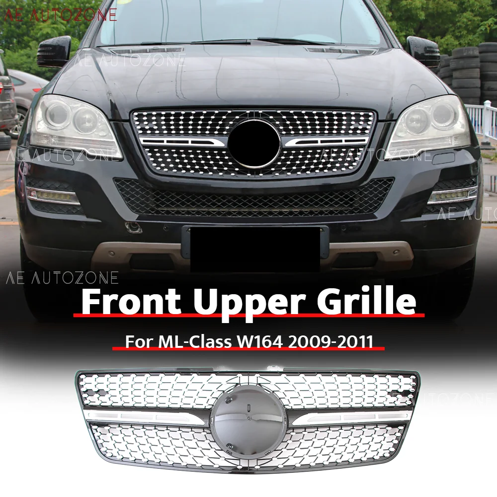 Chrome Black Front Upper Grille For ML-Class W164 2009-2011 ML320 ML350 ML450 ML500 ML550
Chrome Black Front Upper Grille For ML-Class W164 2009-2011 ML320 ML350 ML450 ML500 ML550