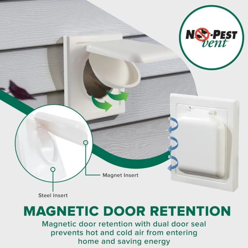 Highest UV Resistant Dual Door Dryer Vent Cover Plastic Easy Installation Pipeline Ventilation Cover Reliable with Screws
Highest UV Resistant Dual Door Dryer Vent Cover Plastic Easy Installation Pipeline Ventilation Cover Reliable with Screws