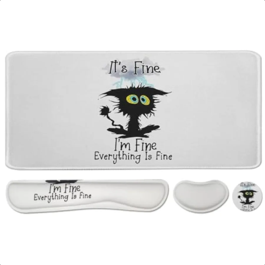 Large Mouse Pad Set Cute Extended Mouse Pad+Keyboard Wrist Rest port Desk Pad Memory Foam Ergonomic Easy Typing It's Fine
Large Mouse Pad Set Cute Extended Mouse Pad+Keyboard Wrist Rest port Desk Pad Memory Foam Ergonomic Easy Typing It's Fine