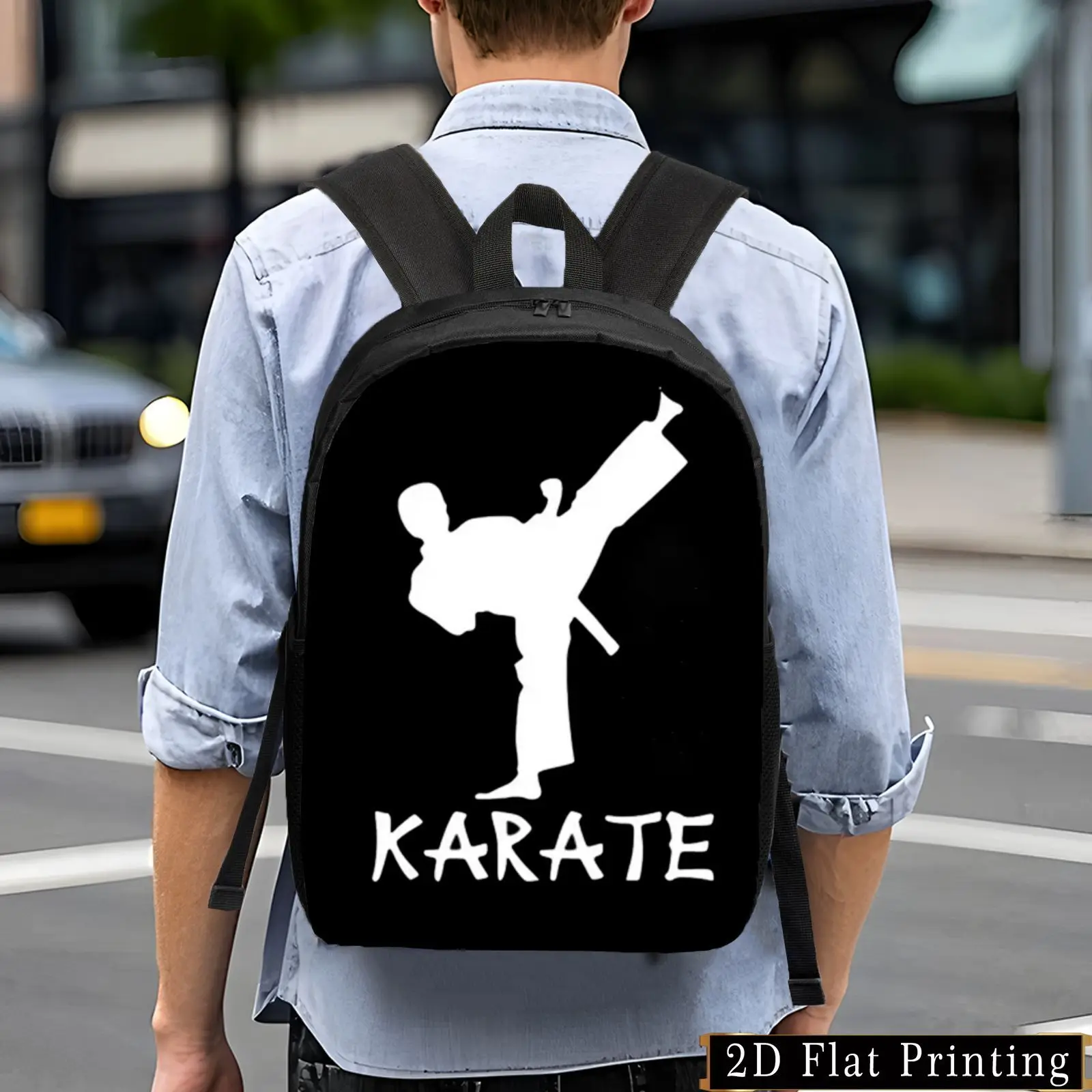 Karate Graphic Print Backpack - Lightweight and large capacity foldable day backpack with adjustable straps
Karate Graphic Print Backpack - Lightweight and large capacity foldable day backpack with adjustable straps