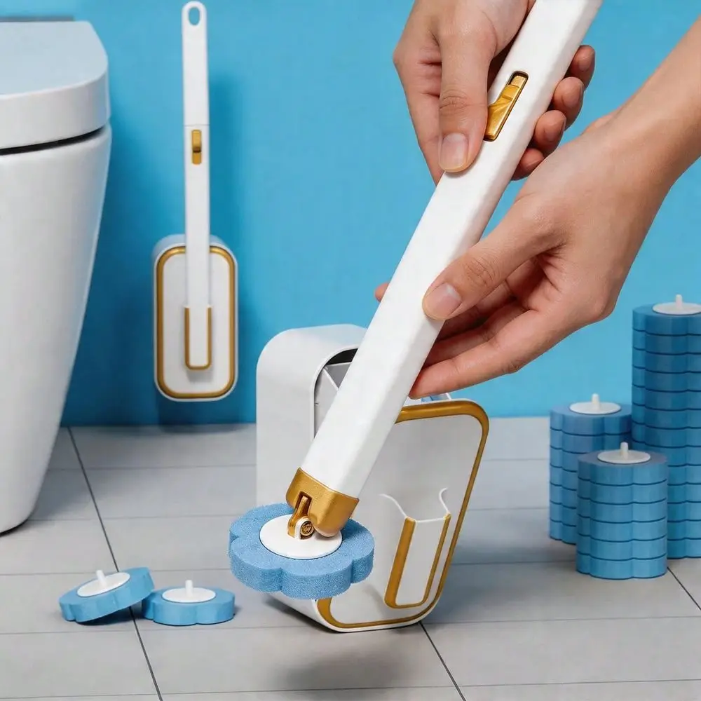 Wand Kit With 24 Disposable Brush Refills, WallMount Caddy Extra Sticker, 360 Rotating Head Long Handle Toilet Bowl Cleaner Sys
Wand Kit With 24 Disposable Brush Refills, WallMount Caddy Extra Sticker, 360 Rotating Head Long Handle Toilet Bowl Cleaner Sys