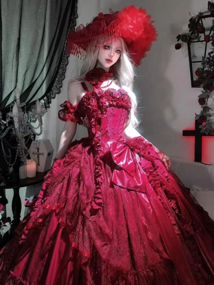 Silent Estate Red Lolita Evening Gown Women's High-end Luxury Birthday Par Adult Ceremony Princ Skirt Ele Sweet Sle
Silent Estate Red Lolita Evening Gown Women's High-end Luxury Birthday Par Adult Ceremony Princ Skirt Ele Sweet Sle