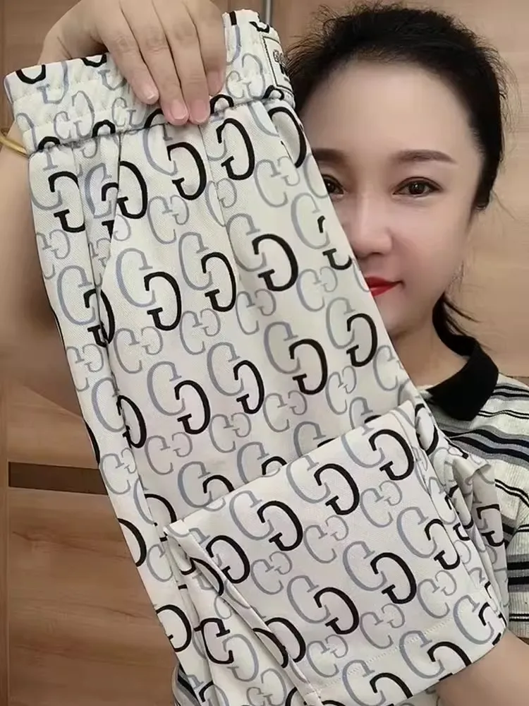 Summer Printed Haren Pants Women High Waist Casual Loose Straight Pants 2025 New Fashion Street Quick Drying Sports Pants Female
Summer Printed Haren Pants Women High Waist Casual Loose Straight Pants 2025 New Fashion Street Quick Drying Sports Pants Female