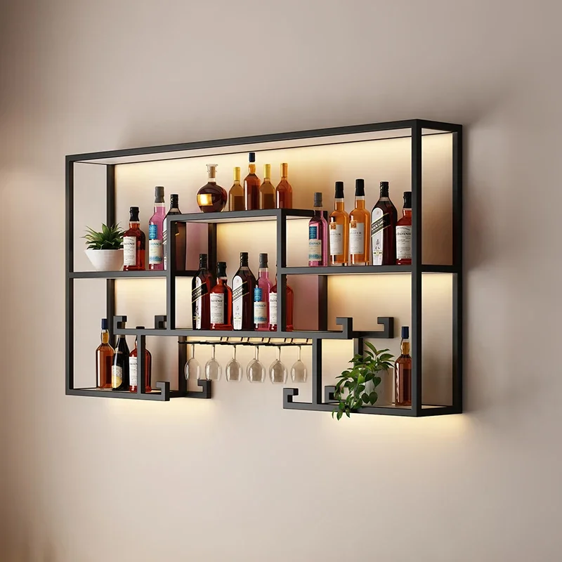 Counter Wall Mount Wine Cabinet Black Rack Holder Living Room Wine Cabinet Industrial Vitrinas De Vidrio Liquor House Furniture 
Counter Wall Mount Wine Cabinet Black Rack Holder Living Room Wine Cabinet Industrial Vitrinas De Vidrio Liquor House Furniture